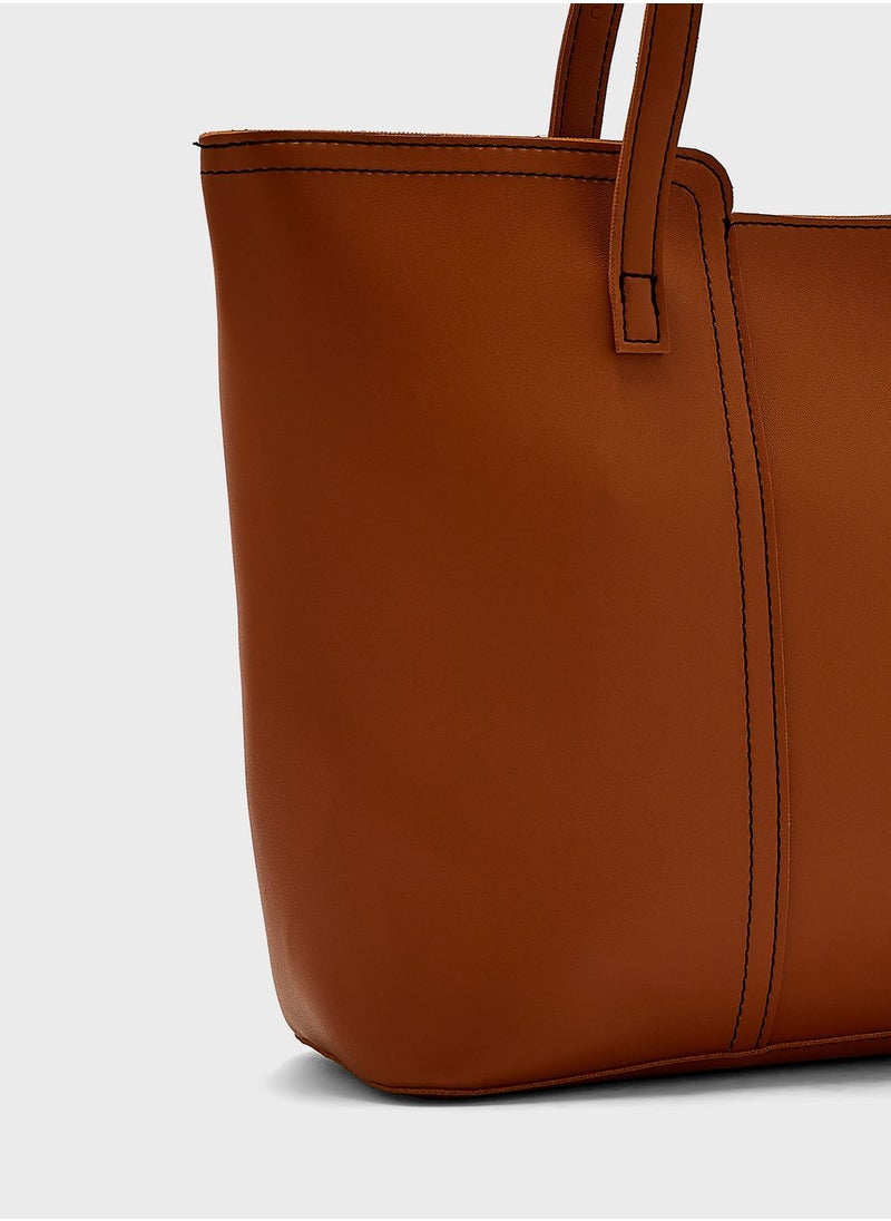 ELLA - Cutout Detail Tote Bag - Image 1