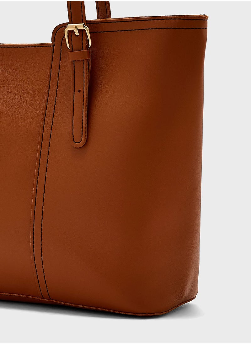 ELLA - Cutout Detail Tote Bag - Image 1