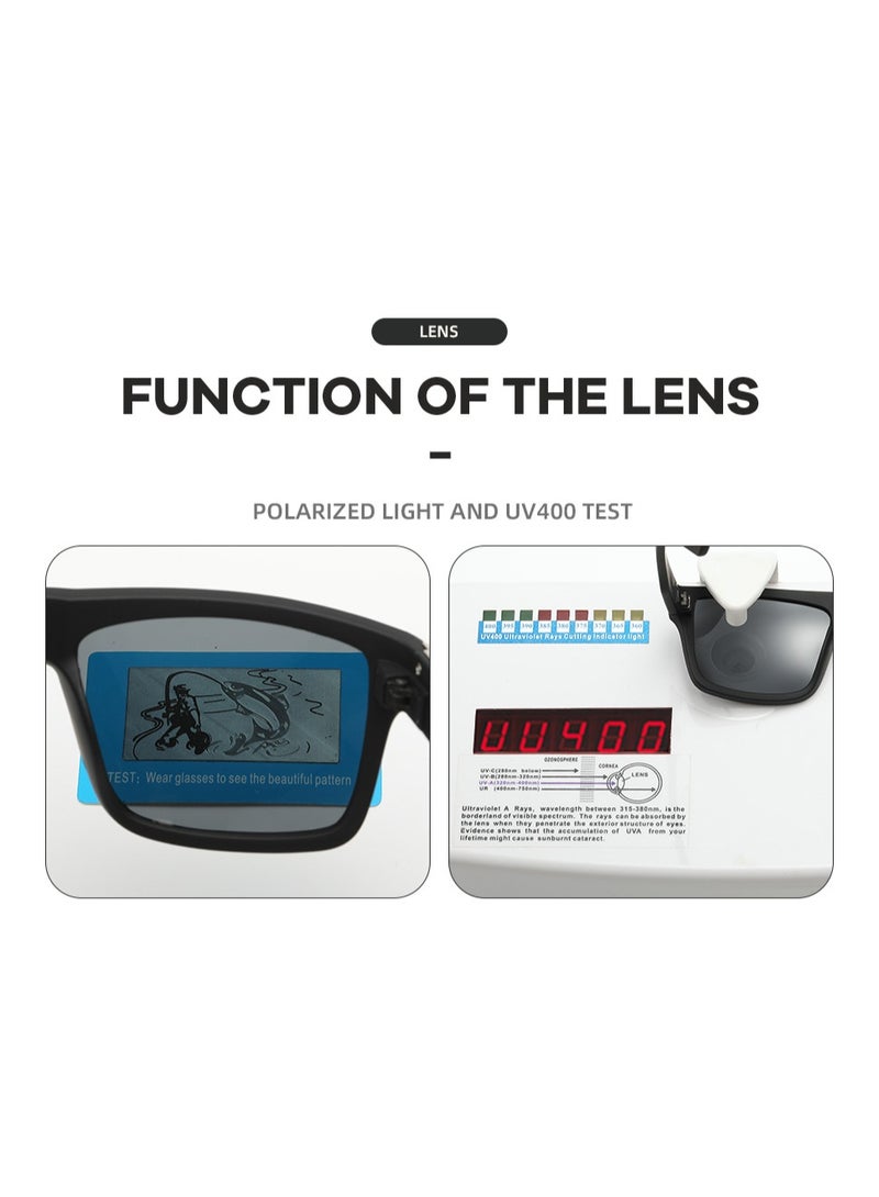 QUISVIKER Polarized Sunglasses Men's Cycling Glasses Riding Glasses Running Glasses Mountaineering Glasses Driving Glasses Fishing Glasses UV400 Goggles - Image 4