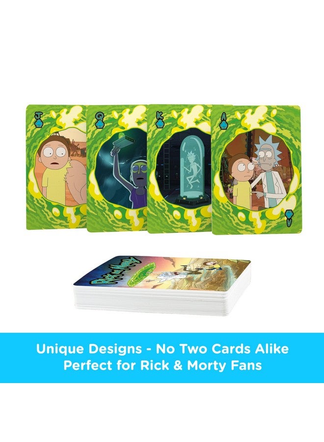 Aquarius AQUARIUS Rick and Morty Playing Cards - Rick and Morty Themed Deck of Cards for Your Favorite Card Games - Officially Licensed Rick and Morty Merchandise & Collectibles, Green, 2.5 x 3.5 - Image 3