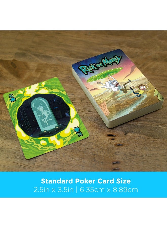 Aquarius AQUARIUS Rick and Morty Playing Cards - Rick and Morty Themed Deck of Cards for Your Favorite Card Games - Officially Licensed Rick and Morty Merchandise & Collectibles, Green, 2.5 x 3.5 - Image 5