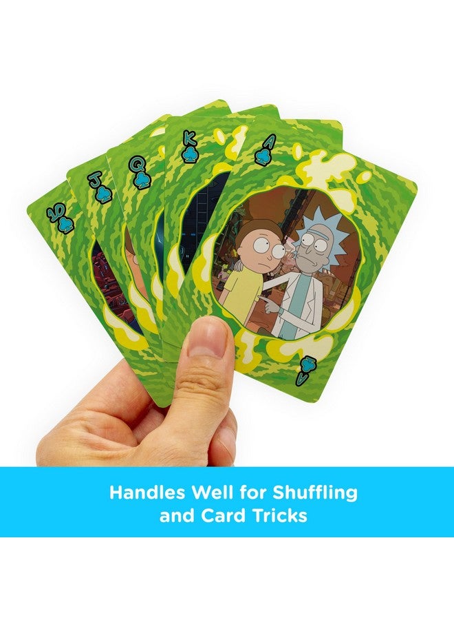 Aquarius AQUARIUS Rick and Morty Playing Cards - Rick and Morty Themed Deck of Cards for Your Favorite Card Games - Officially Licensed Rick and Morty Merchandise & Collectibles, Green, 2.5 x 3.5 - Image 4