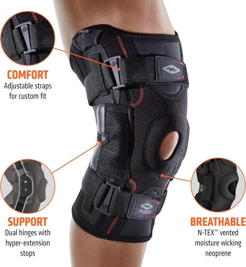 Shock Doctor Compression Knee Brace for Maximum Support with Adjustable Dual Hinges - Image 2