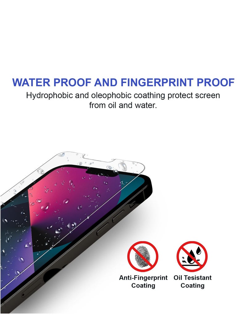 PRIMEEIGHT واقي شاشة PRIMEEIGHT iPhone 14 و13/13 Pro بشاشة 6.1 بوصة - زجاج مقسى رفيع للغاية بصلابة 9H iPhone 13/13 pro حزمة من 3 - واقي شاشة شفاف عالي الدقة سهل التركيب 14 و13 و13 Pro - Image 5