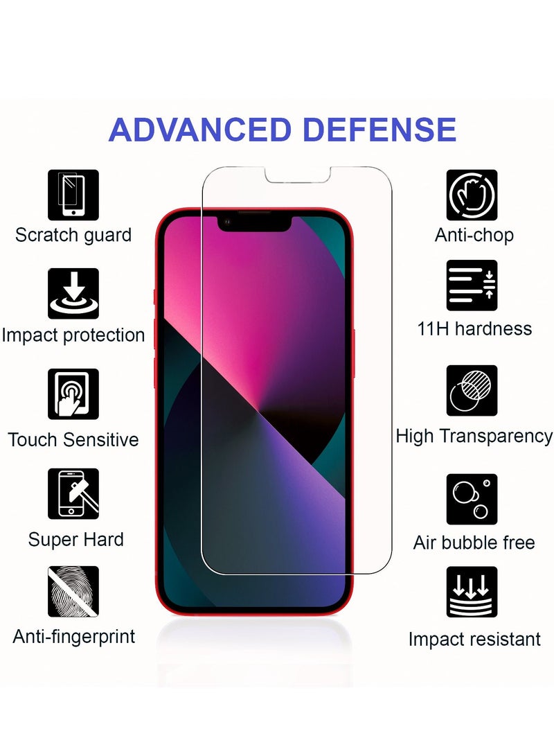 PRIMEEIGHT واقي شاشة PRIMEEIGHT iPhone 14 و13/13 Pro بشاشة 6.1 بوصة - زجاج مقسى رفيع للغاية بصلابة 9H iPhone 13/13 pro حزمة من 3 - واقي شاشة شفاف عالي الدقة سهل التركيب 14 و13 و13 Pro - Image 2