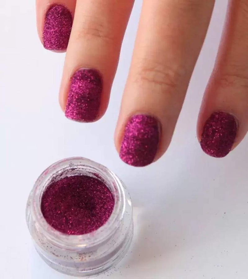Vozwa Sparkling Nail Art Glitter Powder Set 12 Pcs Multicolor a10 - Image 2