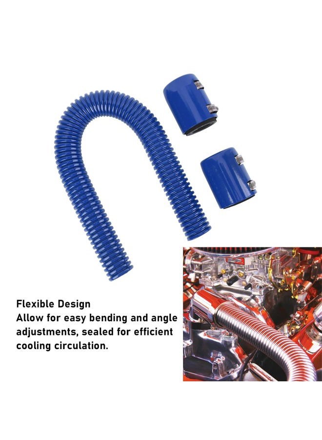 Srliya 24in Stainless Steel Coolant Radiator Hose Kit Flexible Efficient Cooling Coolant Hose Kit for 1 3/4in 1 1/2in 1 1/4in Hose (Blue) - Image 4