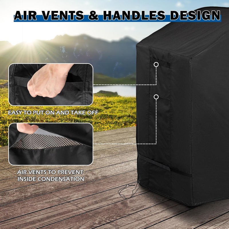 Starcrew Grill Cover for Traeger Woodridge Pellet Grill TFB86MLH, Outdoor Griddle Cover for Traeger Pellet Smoker Grill, Waterproof BBQ Grill Cover for All Weather - Image 4
