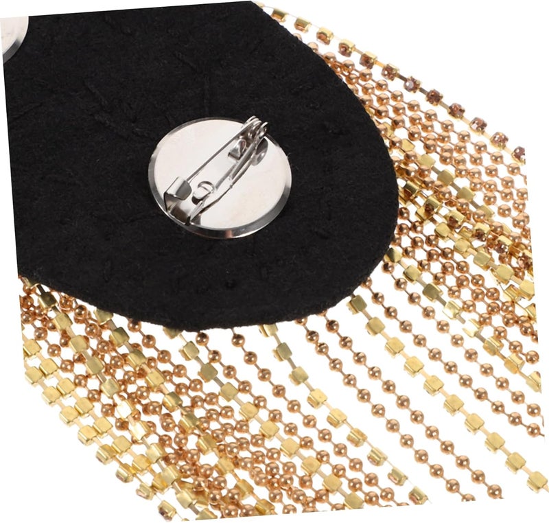 Rack friendly 1Pair Gold Fringe Epaulet Rhinestone Shoulder Boards Elegant Costume Decor for Suits Easy to Wear with Safety Pins for Uniforms and Special Occasions Versatile application In-house warehouse packing Tiered purchase options Space saving design picks Cross-location transit friendly build Strong durable raw material Dense area priority deliver Carefully selected material Low wear optimized build Intra-city fast distribution Safe material Trendy natural tone options User tested optimized build Classic practical design Repeated use friendly design Popular practical build Ergonomic build Heat insulation layer Surface safe Economical upgraded quality Space saving Cross-material combo compatible Global simple assemble options Transit & use compatible - Image 3
