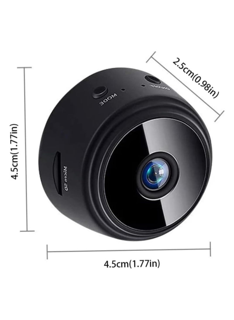 مجموعة من 3 كاميرات صغيرة عالية الدقة 1080 بكسل، كاميرا أمان لاسلكية مزودة بخاصية الرؤية الليلية والحركة وبطاقة TF، باللون الأسود - Image 3