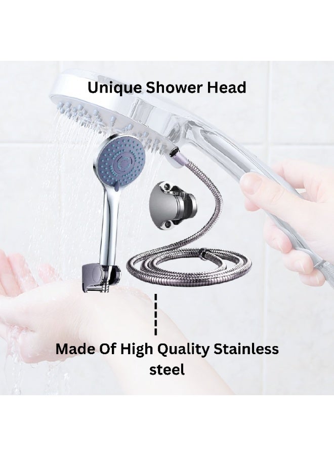 ITG Wall-Mounted Bathroom Mixer Faucet with Hand Shower Set, Chrome Finish, Hot & Cold Water - Image 5