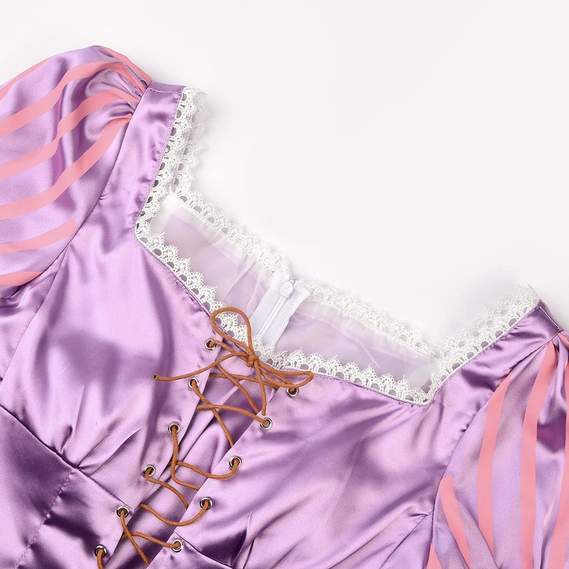 JerrisApparel Womenâ€™s Princess Costume Dress Halloween Cosplay Dress up (L, Purple) - Image 3