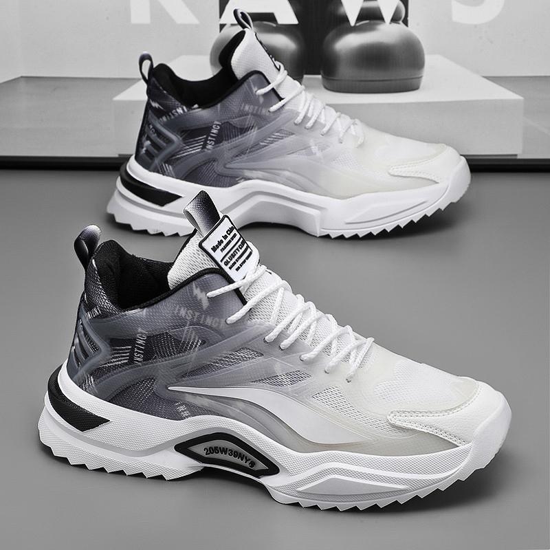 Spring sneaker Mens Shock Absorbing plus size Mens Shoes 46 Junior Running Shoes 47 High School Students Height Increasing Casual Running Shoes Brown red - Image 4