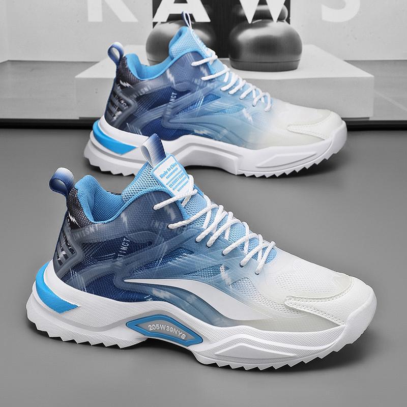 Spring sneaker Mens Shock Absorbing plus size Mens Shoes 46 Junior Running Shoes 47 High School Students Height Increasing Casual Running Shoes Brown red - Image 3