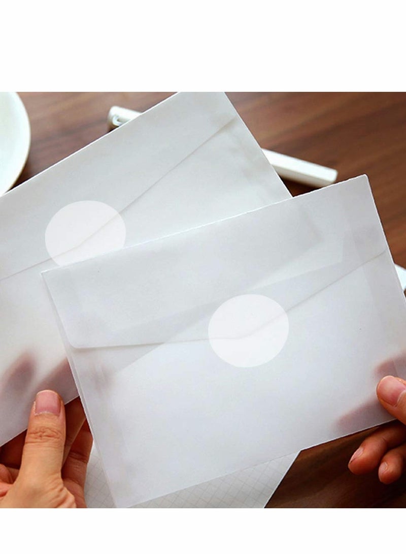 1000 Pcs Clear Round Wafer Seal Stickers - 2.5cm Circle Labels for Envelopes, Gift Boxes  Packaging (500 Stickers per Roll) - Image 5