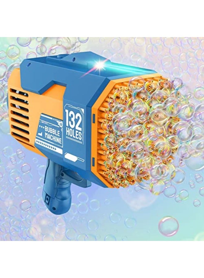 Bazooka AWH 132 Hole Bubble Machinebazooka Gun with Colorful Lights,bubble Bazooka Gatling Toys Summer Outdoors Party Activity, Easter, Birthday Gift, for Kids Adults, Blue - Image 1