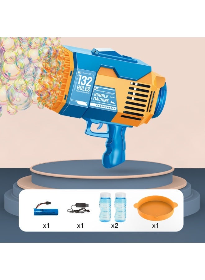 Bazooka AWH 132 Hole Bubble Machinebazooka Gun with Colorful Lights,bubble Bazooka Gatling Toys Summer Outdoors Party Activity, Easter, Birthday Gift, for Kids Adults, Blue - Image 2