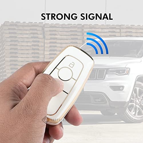 Shopoflux TPU Smart Key Cover Compatible with New Ford Ecosport Titanium (Black + White TPU Pack 2) - Image 3
