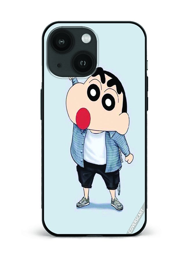Protective Case Cover For Apple iPhone 13 Shinchan Design Multicolour