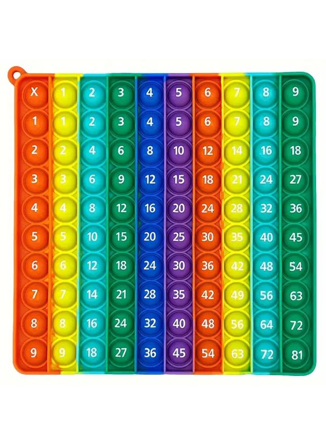 لعبة دفع فقاعة جدول الضرب 9x9 لعبة تعليمية تعلم الرياضيات العد 100 قوس قزح - Image 5