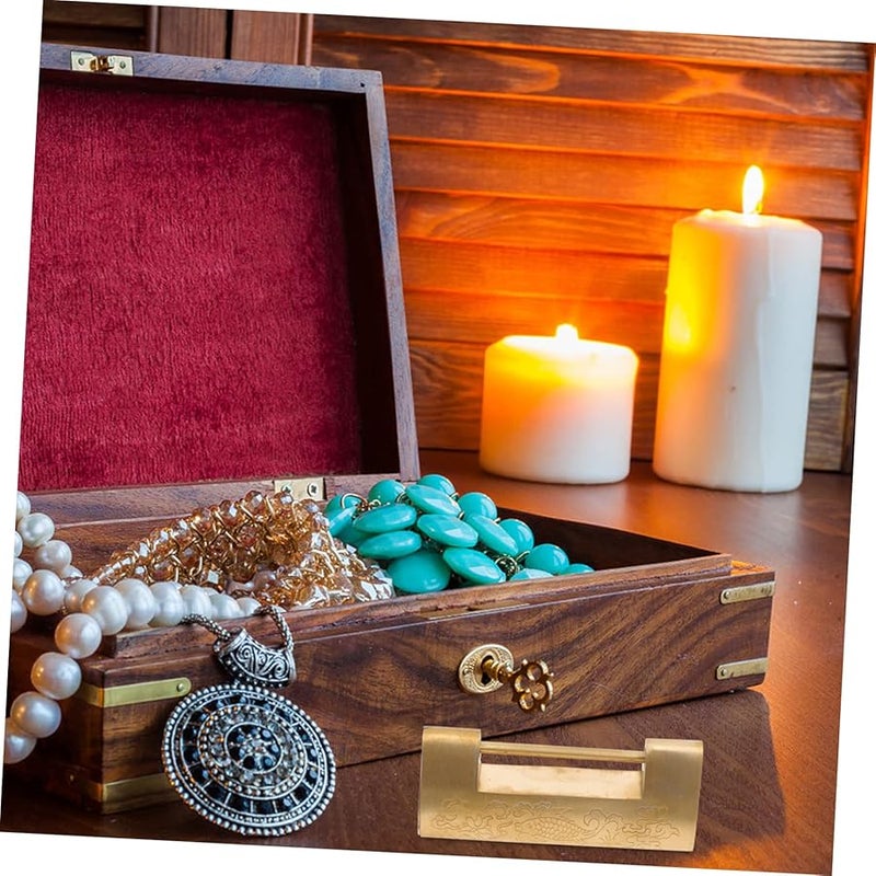 Vintage Bronze Padlock Decorative Lock For Hand Carved Jewelry Box - Image 4