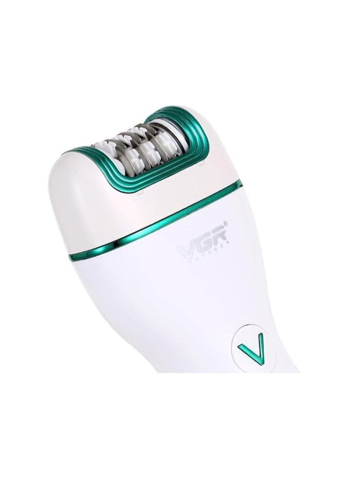 ماكينة إزالة الشعر الكهربائية V-728 – 3 في 1، لإزالة شعر الجسم، الساقين، الشفاه، الذقن، ومنطقة البيكيني، قابلة لإعادة الشحن
