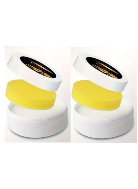 2 Leather and Fiber Polishing and Renewal Wax for The Car Salon, Renewal and Polishing Paste, With Polishing Sponge, Suitable for All Colors, 120 Grams