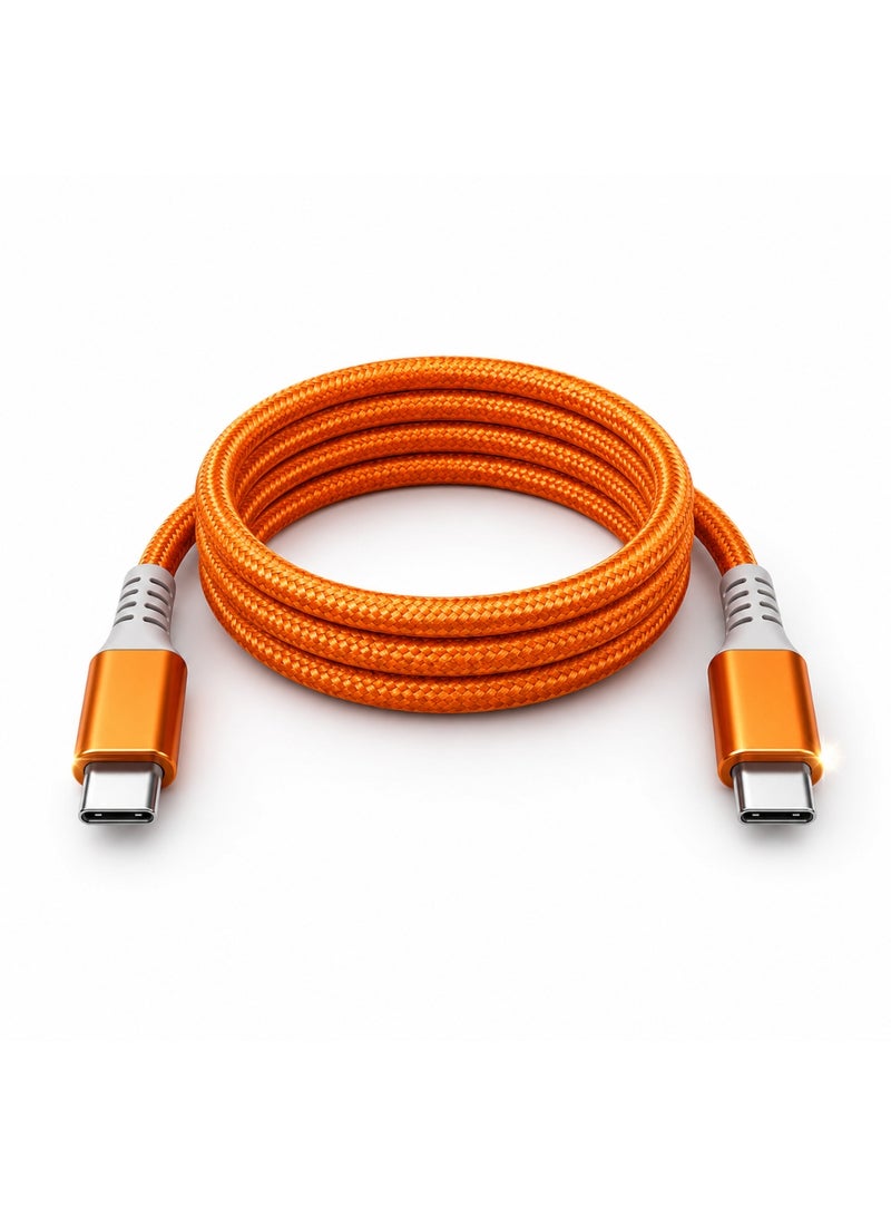 كابل شحن سريع جدأ من نوع USB-C إلى USB-C سلسلة Apexبقوة 240 واط، سلك ألعاب إلكترونية PD 3.1، برتقاليبطول 1 مت - Image 1