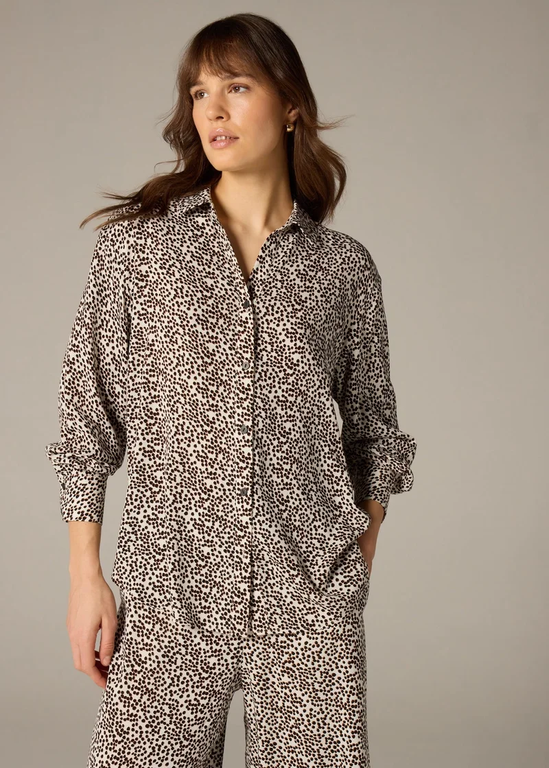 ماتلان Et Vous Stone Animal Spot Co Ord Shirt
