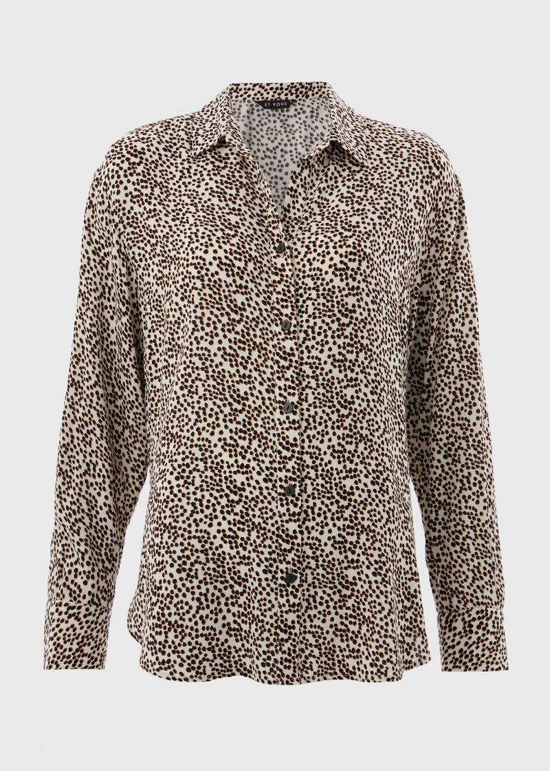 ماتلان Et Vous Stone Animal Spot Co Ord Shirt