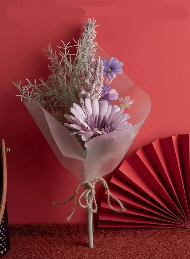 Kutis 1-Bouquet Artificial Chrysanthemum Flower Bouquet/Bouquet of Wedding Flowers/Home Party Decoration Flowers Multicolor 32 Centimeter - Image 1