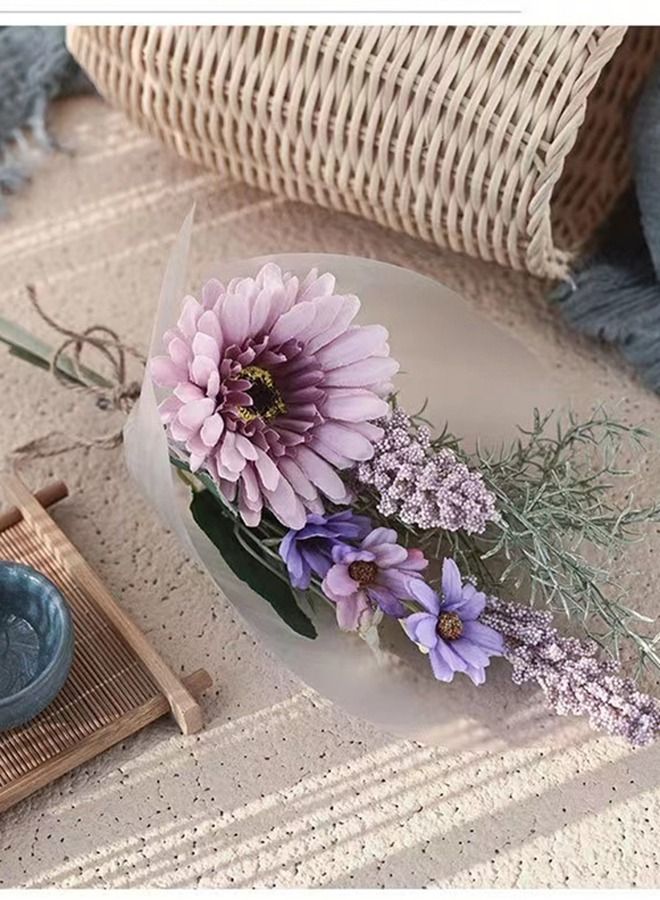 Kutis 1-Bouquet Artificial Chrysanthemum Flower Bouquet/Bouquet of Wedding Flowers/Home Party Decoration Flowers Multicolor 32 Centimeter - Image 3