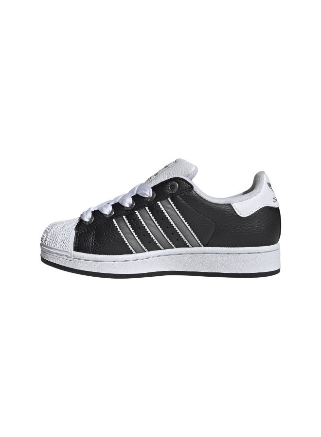 Adidas SUPERSTAR II J Black CASUAL Trainers FOR JUNIOR BOYS AND GIRLS 6.5  - Image 4