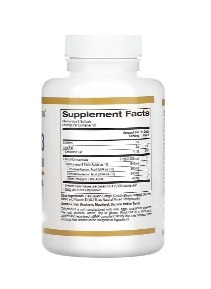 Omega Premium Omega-3 Fish Oil Concentrated Formula with EPA and DHA for Optimal Lipid Profile and Immune Support - Gluten-Free, Non-GMO - 60 Fish Gelatin Softgels（Packaging may vary）2 Pcs  - Image 4