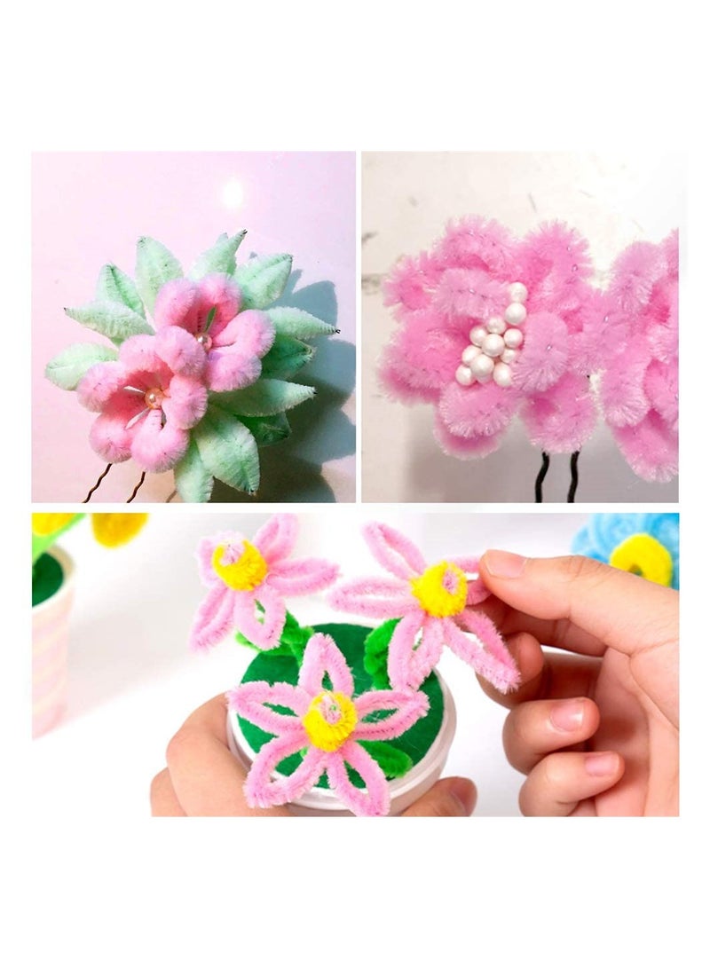 KASTWAVE 200 Pieces Pink Pipe Cleaners for DIY Art Creative Crafts Projects and Decorations(6 mm x 12 Inch) - Image 5