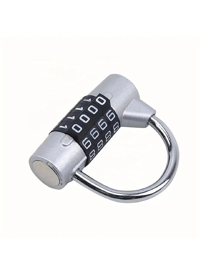 Silvery 4 Digit Combination Padlock For Gym Locker Luggage Toolbox Cabinet Door - Image 5