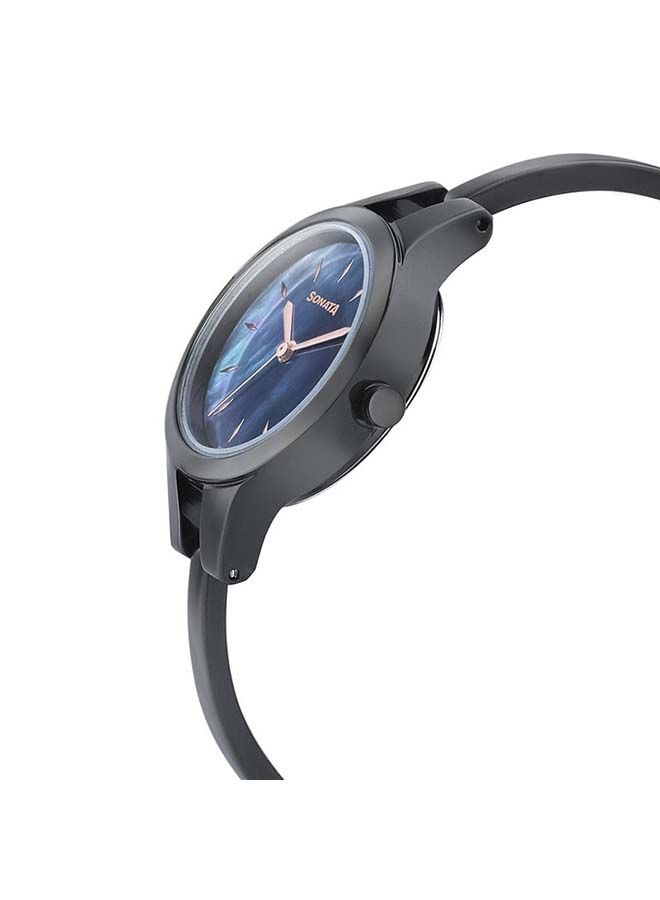 سوناتا ساعة يد تناظرية دائرية من الستانلس ستيل  ملم أسود - Image 2