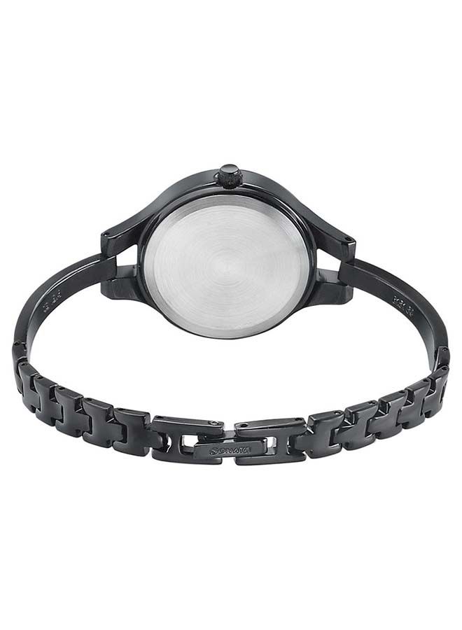 سوناتا ساعة يد تناظرية دائرية من الستانلس ستيل  ملم أسود - Image 3