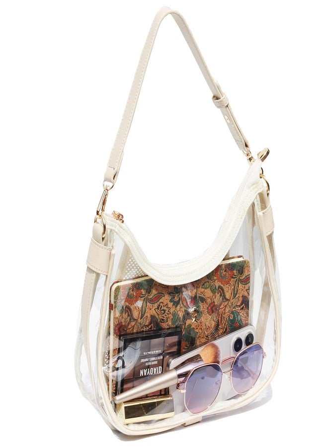 ESVAN Clear Shoulder Bag for Women - Stadium-Approved Cute Hobo Tote, Crossbody Handbag & Mini Clutch Purse - Image 1
