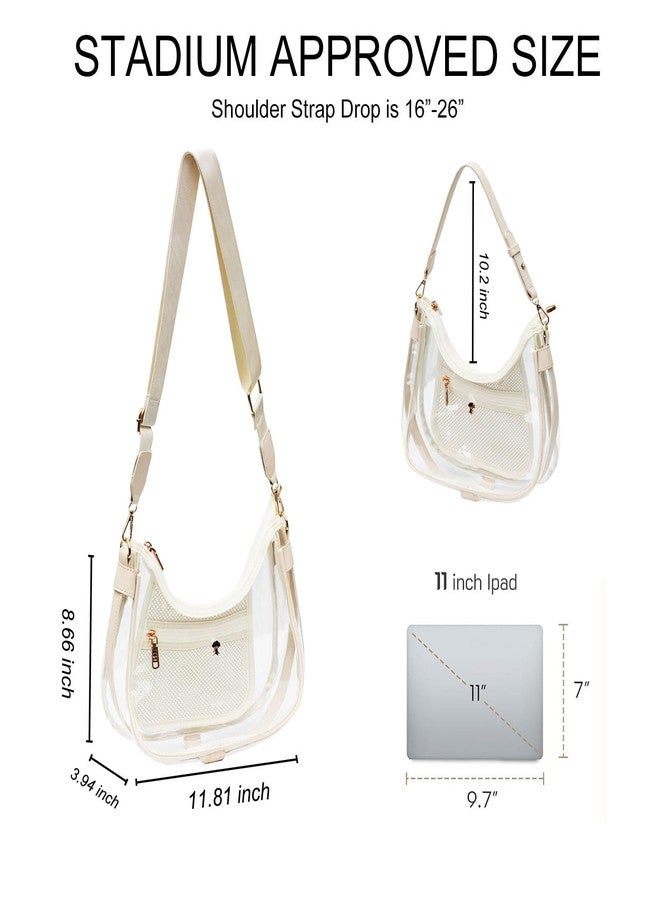 ESVAN Clear Shoulder Bag for Women - Stadium-Approved Cute Hobo Tote, Crossbody Handbag & Mini Clutch Purse - Image 2