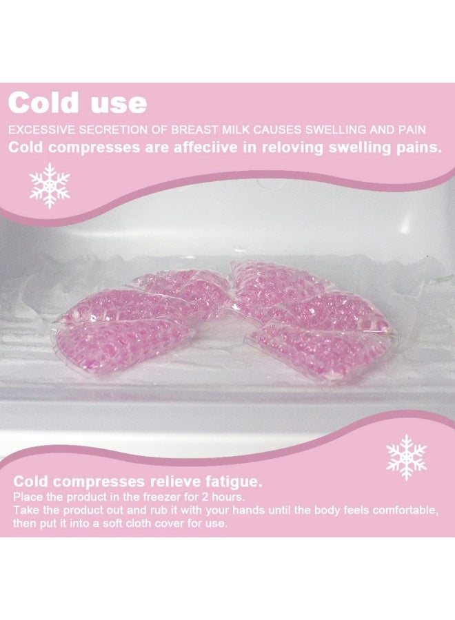 1Pair Hot Cold Gel Bead Breast Therapy Pack,Breast Ice Packs for Breastfeeding,Relief for Breastfeeding,Nursing Pain, Mastitis,Engorgement,Plugged Ducts, Boost Milk Let-Down & Production (Pink) - Image 3