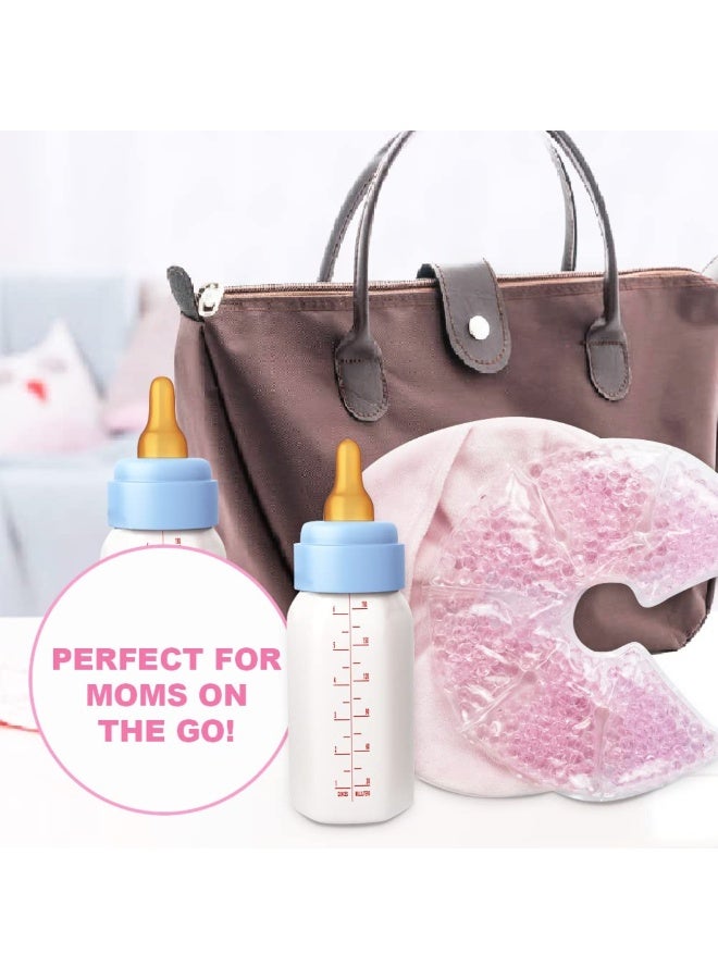 1Pair Hot Cold Gel Bead Breast Therapy Pack,Breast Ice Packs for Breastfeeding,Relief for Breastfeeding,Nursing Pain, Mastitis,Engorgement,Plugged Ducts, Boost Milk Let-Down & Production (Pink) - Image 5