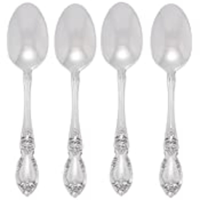 Oneida Louisiana Fine Flatware Teaspoons Set of 4 1810 Stainless Steel
