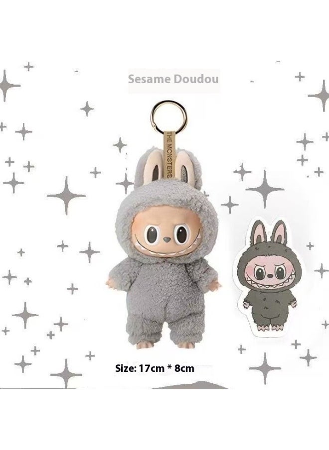 Labubu Heartbeat Macaron Blind Box Party Series Plush Charm Toy 1 random