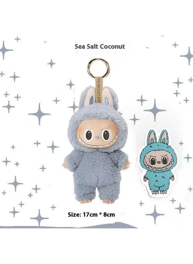 Labubu Heartbeat Macaron Blind Box Party Series Plush Charm Toy 1 random