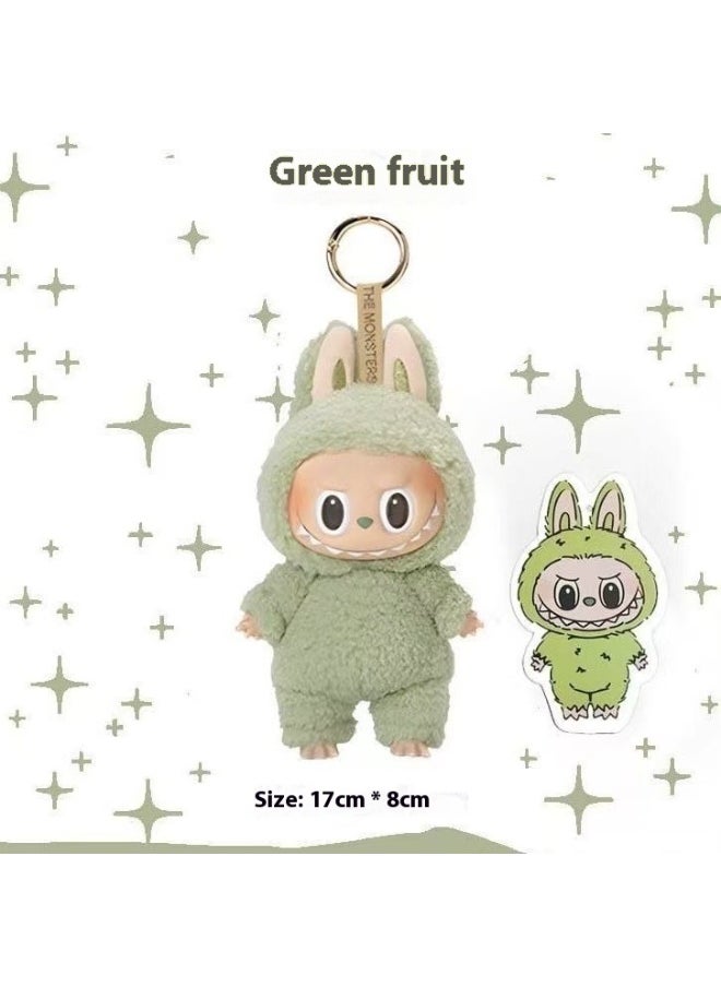 Labubu Heartbeat Macaron Blind Box Party Series Plush Charm Toy 1 random