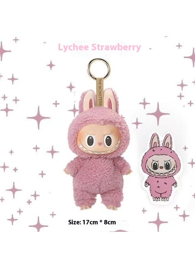 Labubu Heartbeat Macaron Blind Box Party Series Plush Charm Toy 1 random
