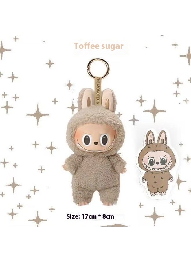 Labubu Heartbeat Macaron Blind Box Party Series Plush Charm Toy 1 random