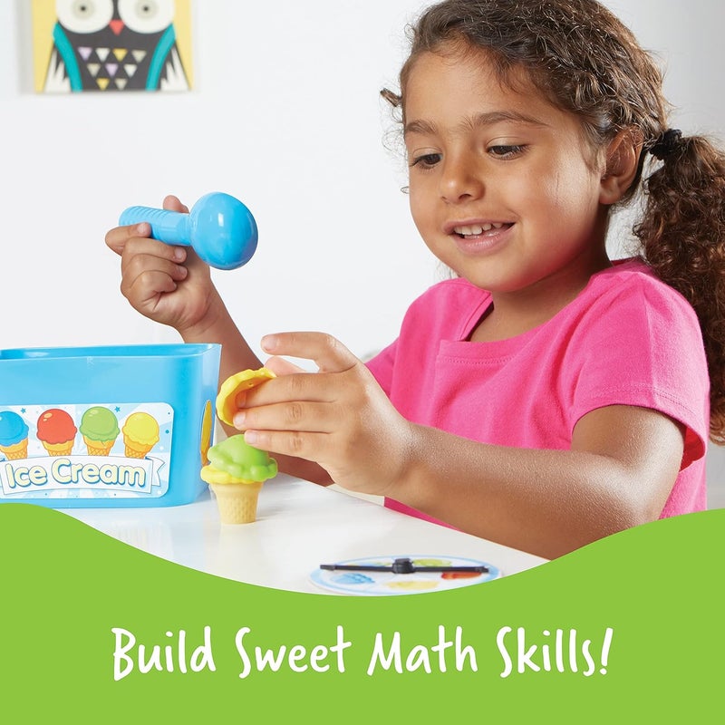Learning Resources Smart Scoops Math Activity Set, Stacking, Sorting, Early Math Skills, 55 Pieces, Ages 3+ - Image 2