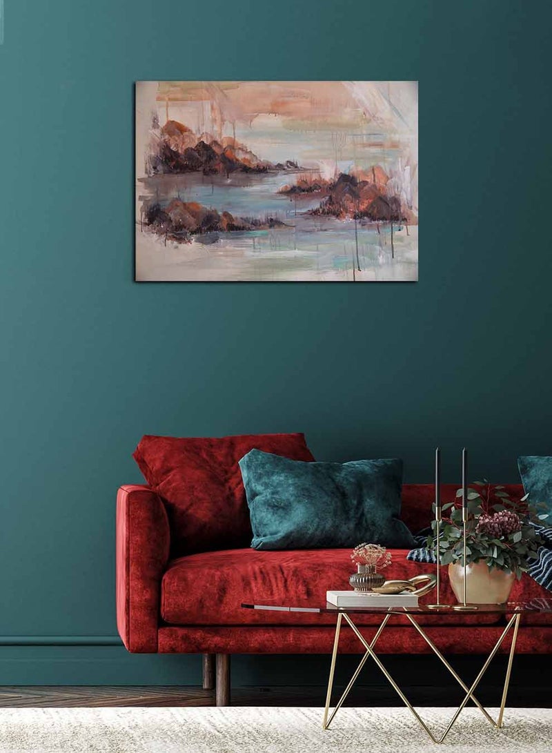 لوحة كانفاس على إطار خشبي، تصميم فني ، للمنزل، غرفة المعيشة، المكتب، الديكور - Image 1